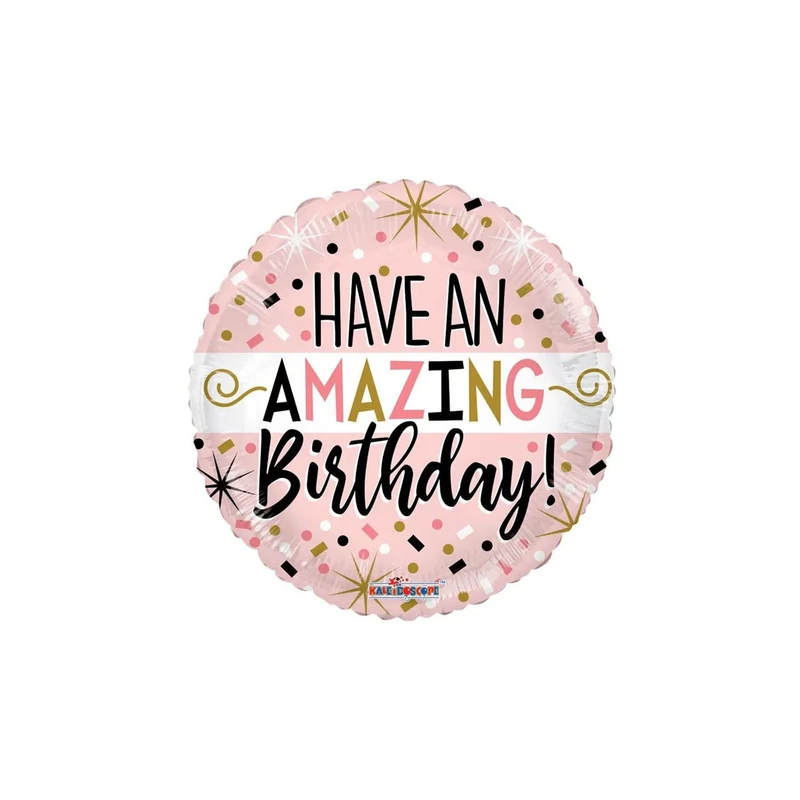 Have An Amazing Birthday felirattal, 46 cm- fólia lufi 