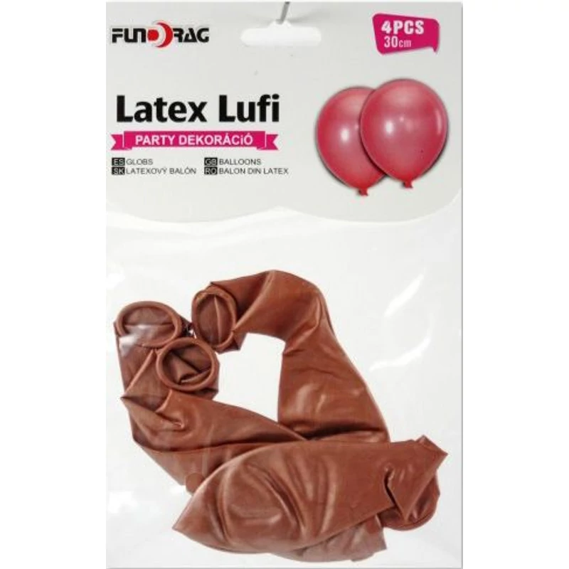 Rose gold latex lufi, 4 db- 30 cm