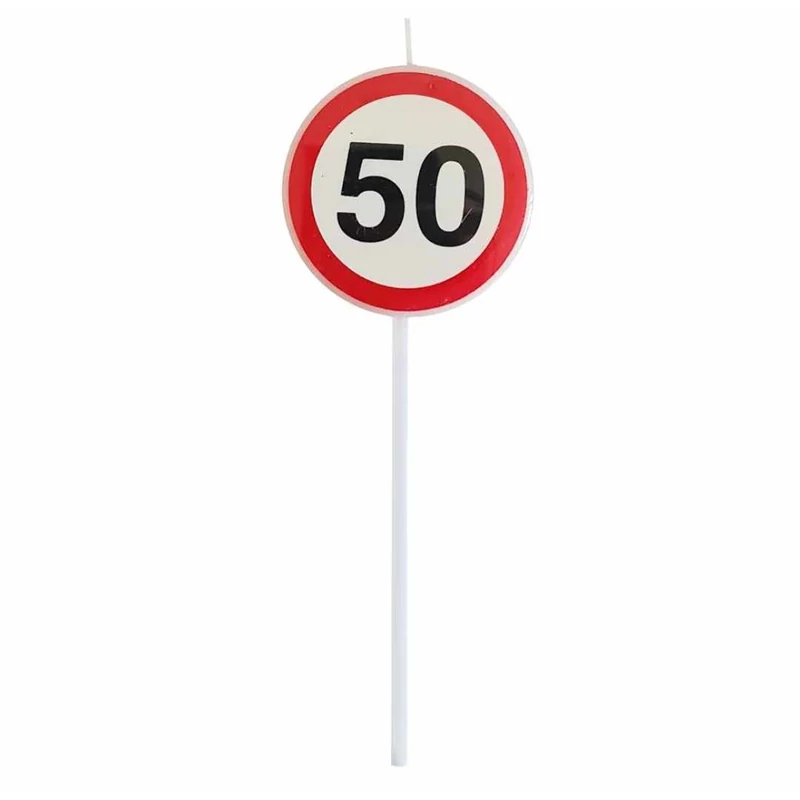50-s sebességkorlátozó tábla gyertya