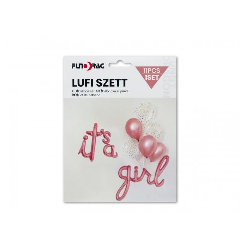Lufi szett It' s a girl rose 11db