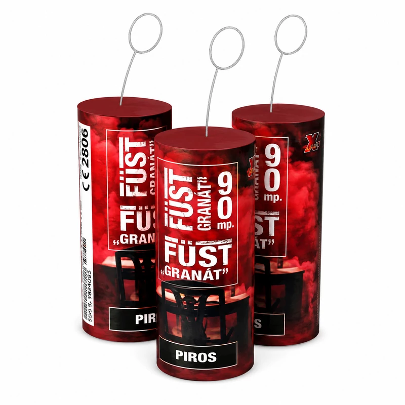 Rántógyújtós füst gránát piros, 1 db