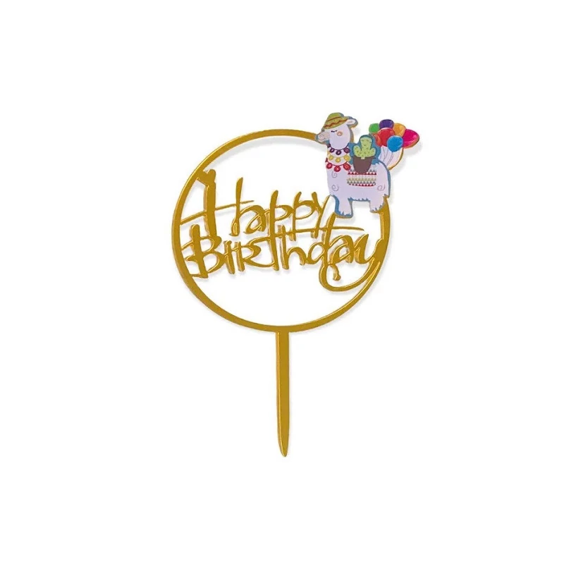 Happy Birthday, lámás torta beszúró