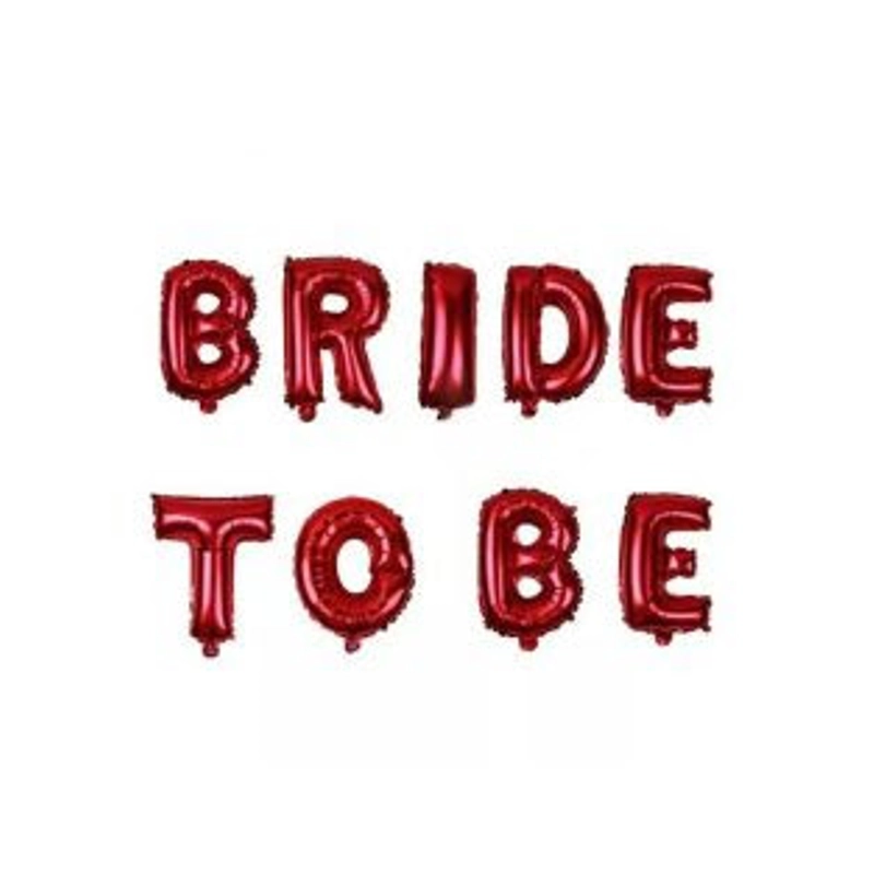 Bride to be piros fólia lufi banner