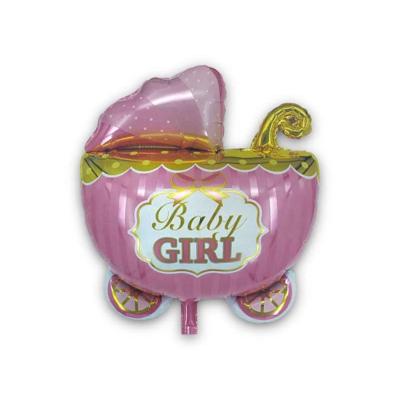 Baby girl babakocsi rózsaszín fólia lufi