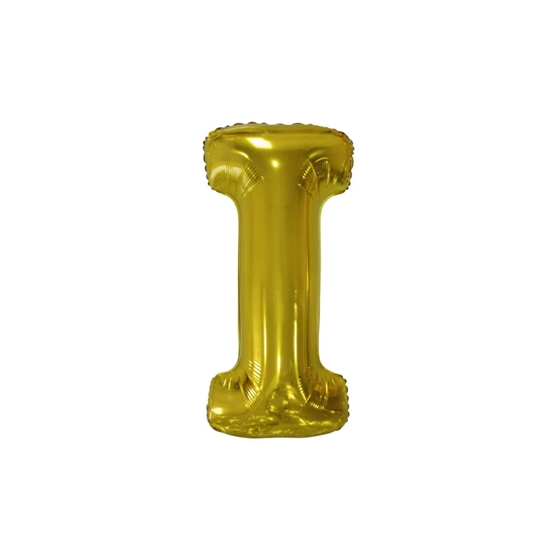 Fólia lufi "I" betű arany, 86 CM