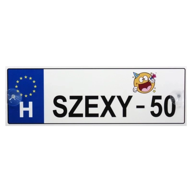 Rendszámtábla -Szexi 50 -