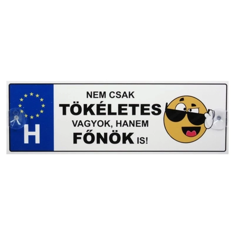 Rendszámtábla - Nem csak tökéletes vagyok,hanem Főnök is -