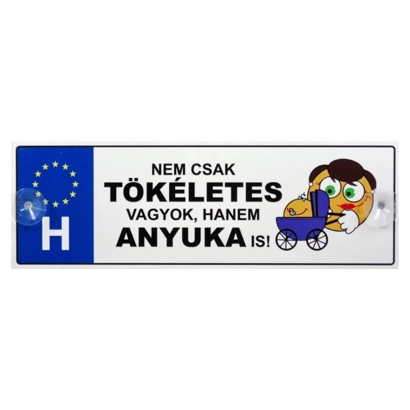 Rendszámtábla - Nem csak tökéletes vagyok , hanem  anyuka is -