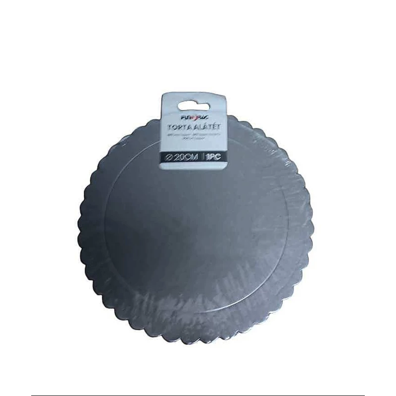 Ezüst színű torta alátét, 20 cm 