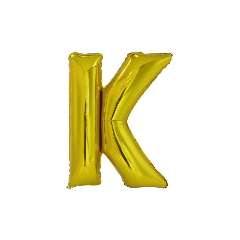 Fólia lufi "K" betű, arany, 86 CM