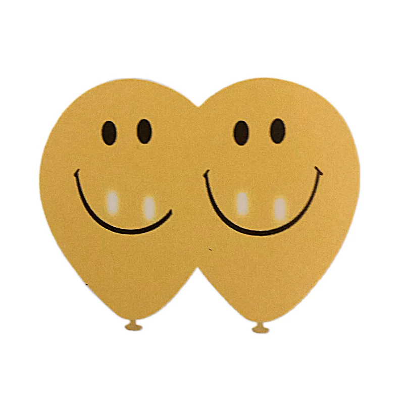 Mosolygos , smile fejes , citromsára latex lufi 5 db 