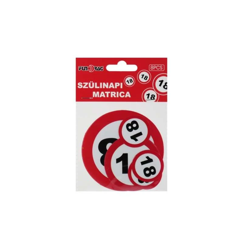 Matrica 18-as szülinapi 8 db