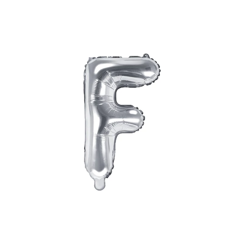 Fólia lufi "F" betű ezüst, 86 CM