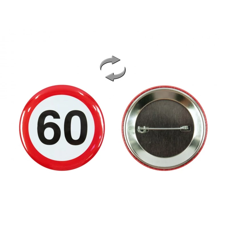 Kitűző sebességkorlátozó tábla - 60-as