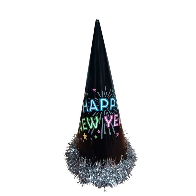 Happí New Year  fekete papír csákó 