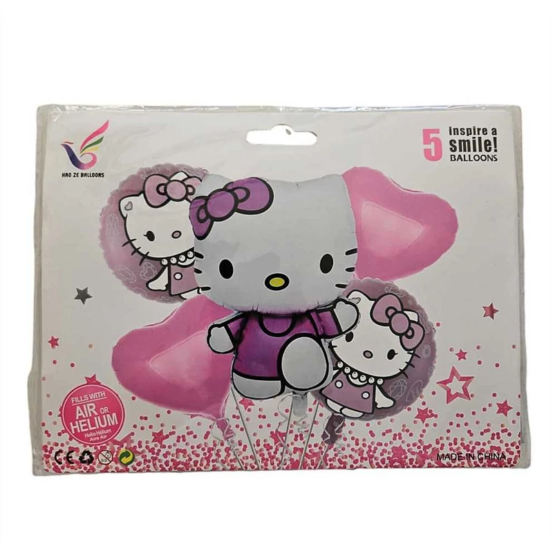 Hello Kitty 5 db fólia lufi szett
