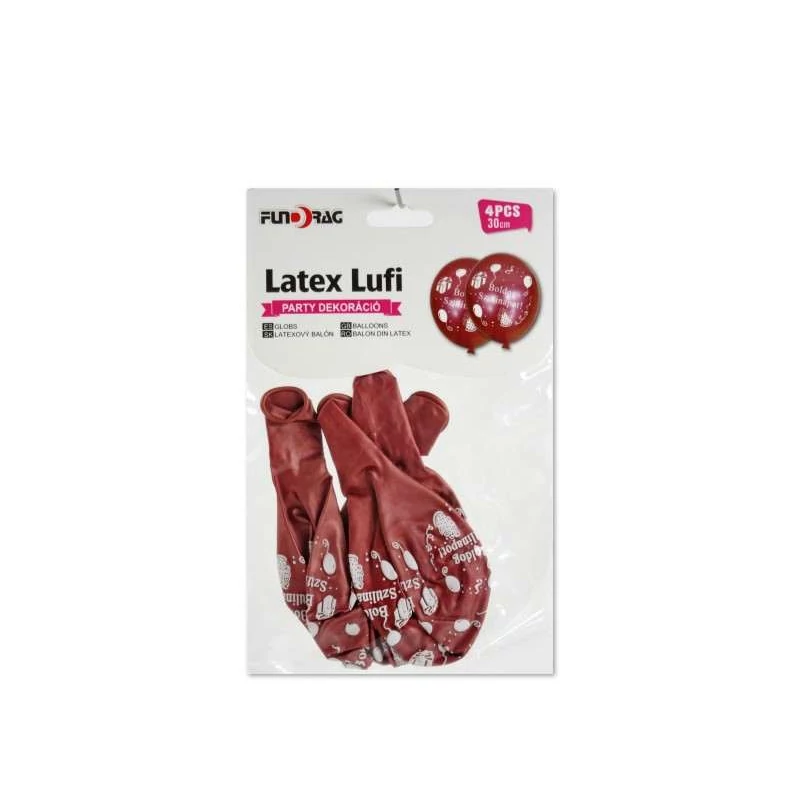 Rose gold metál  latex lufi 4 db - Boldog Szülinapot 