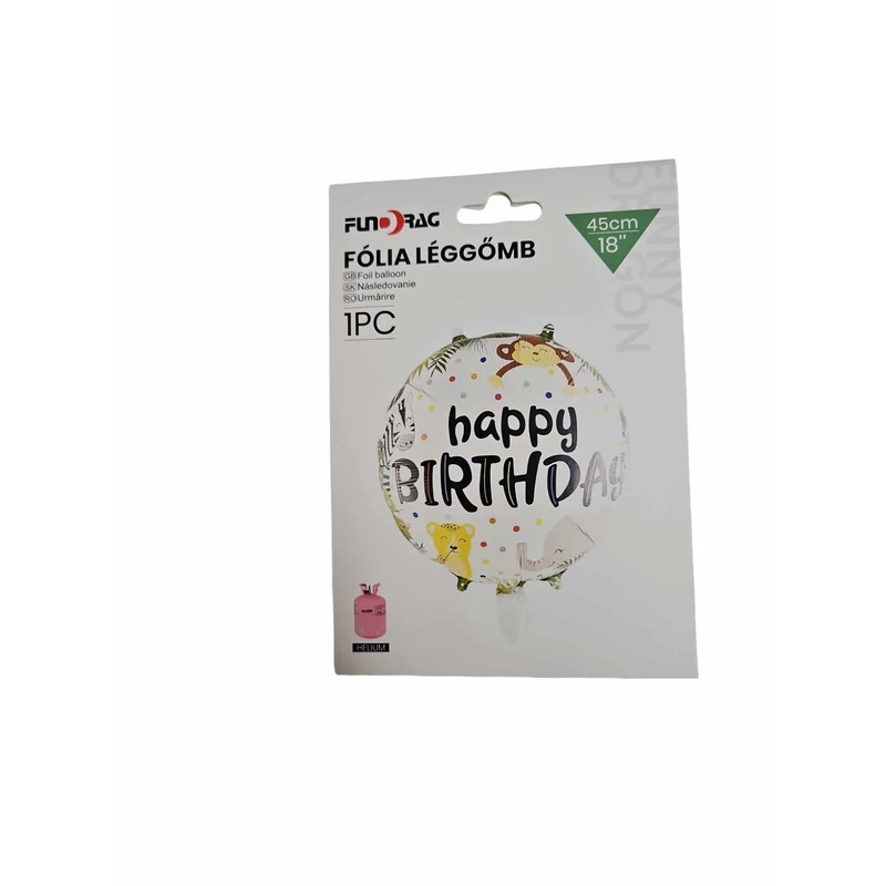 Happy Birthday Kerek Safari fólia lufi 