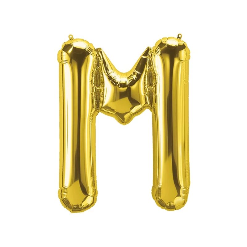 Fólia lufi "M" betű arany, 86 CM