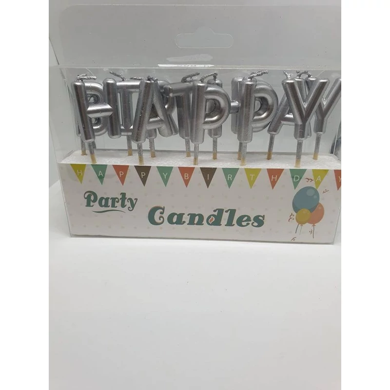 Happy Birthday ezüst