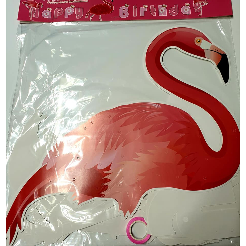 Flamingo Happy Birthday banner