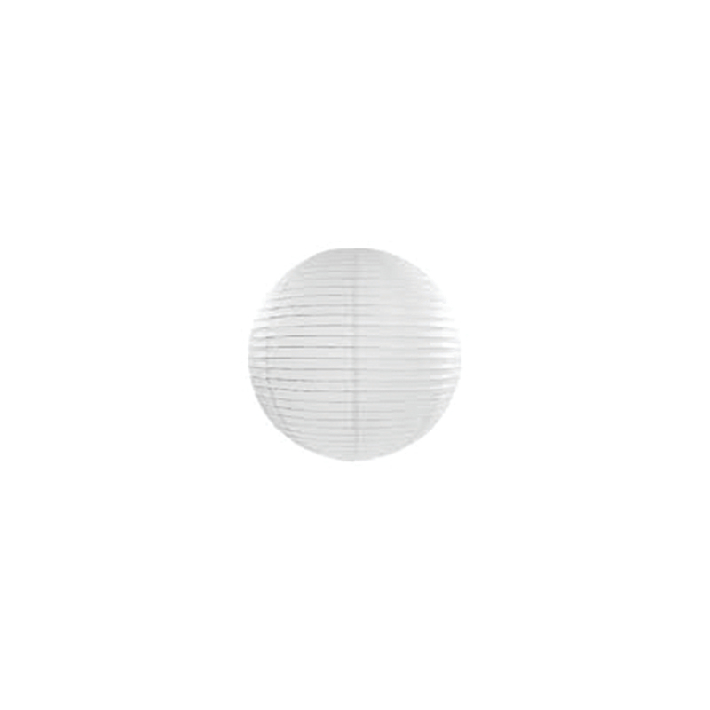 Fehér gömb papír lampion, 20 cm