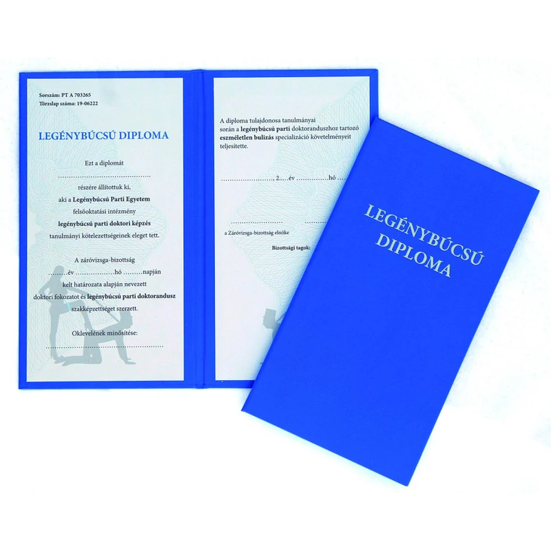 Legénybúcsú diploma