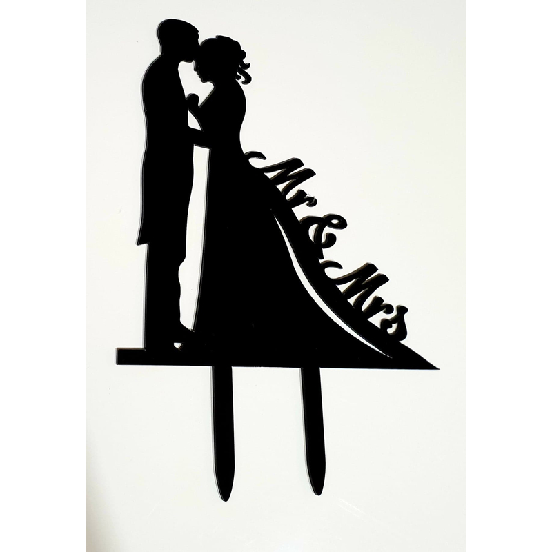 Mr & Mrs szerelmes páresküvői torta beszúró, 2