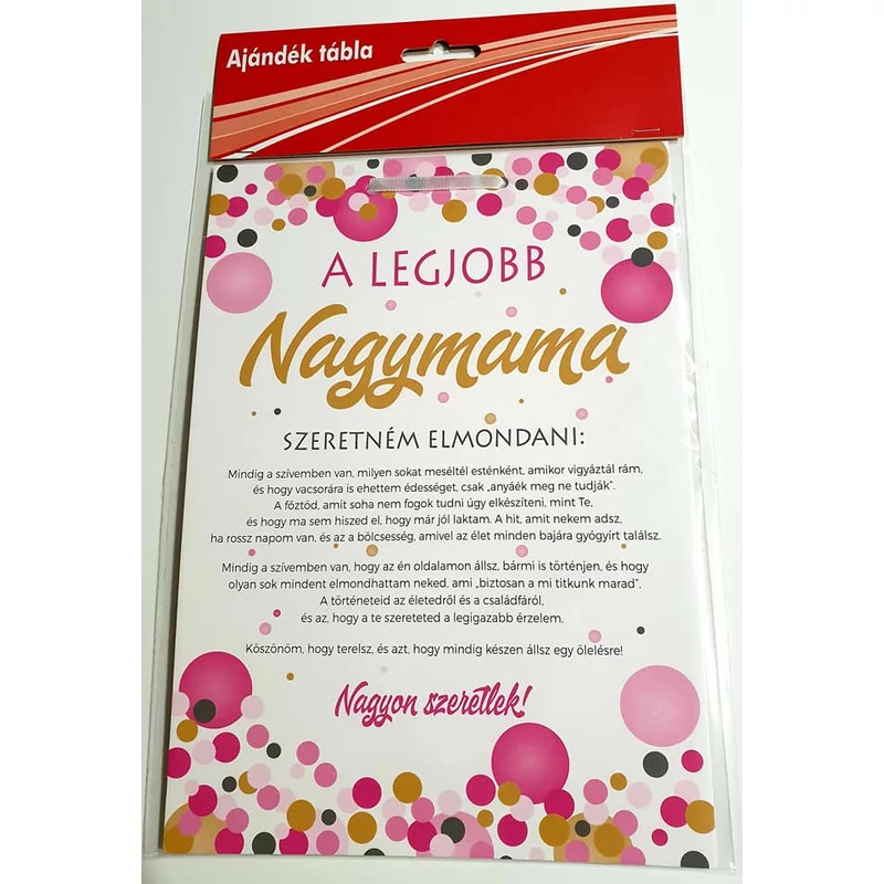 Legjobb nagymama tábla