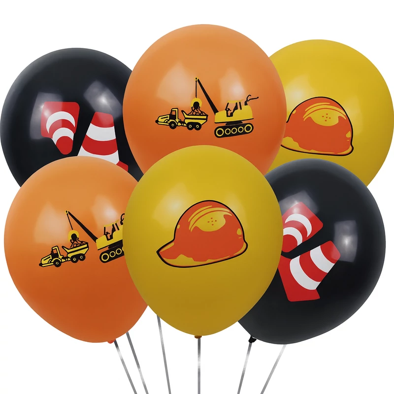Munkagépes latex lufik, 6 db