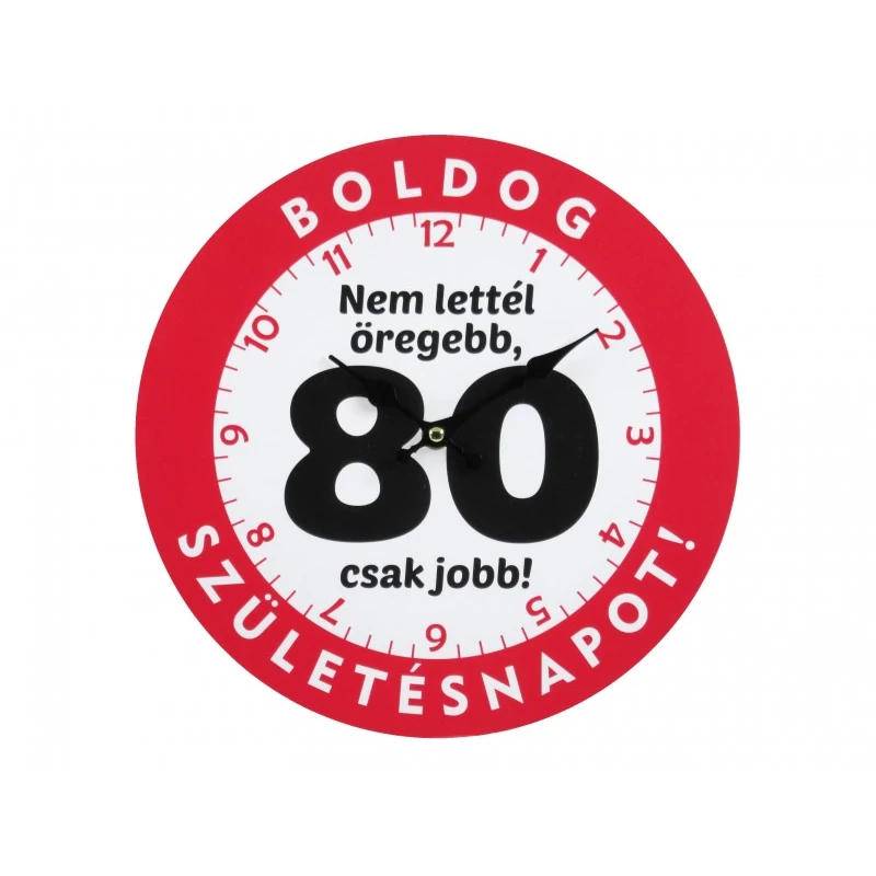 Falióra kerek 80 Boldog születésnapot