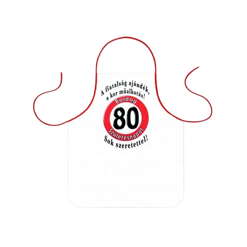 Kötény Boldog 80. Születésnapot 