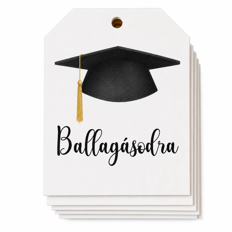 Tábla fa Biléta-talár- Ballagásodra felirattal
