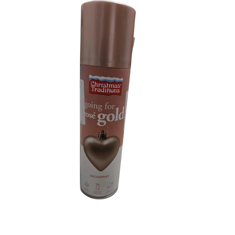 Rosegold színű műhó spray 
