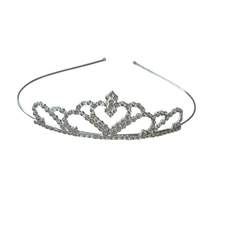 Ezüst színű strasszköves korona tiara