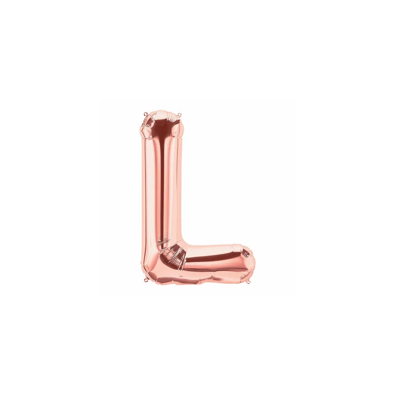 L betű fólia lufi, rose gold, 86 cm