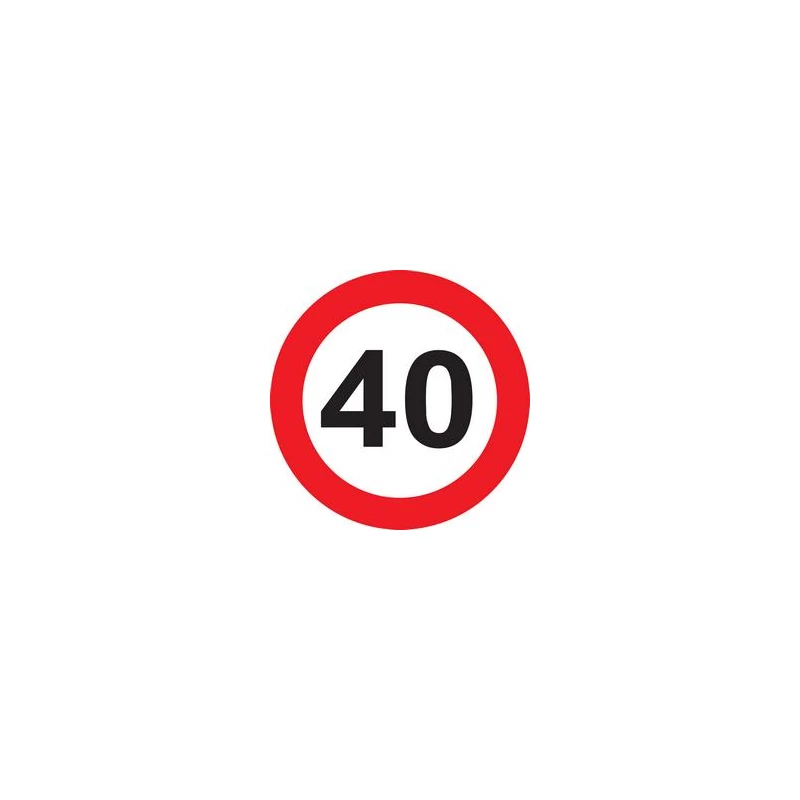 40-es Sebességkorlátozó kresztábla, 40 cm