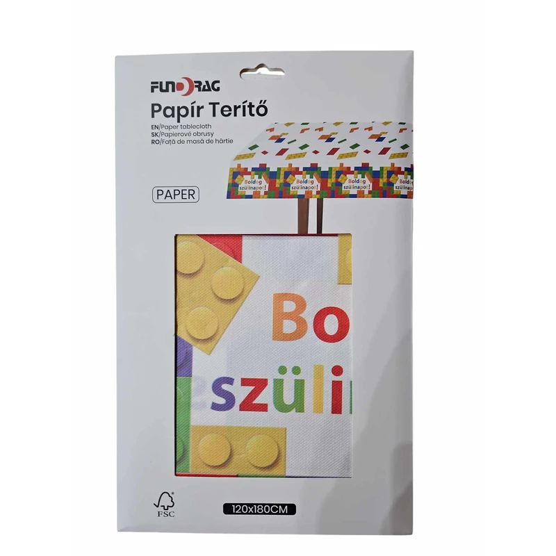 Legó mintás papír asztalterítő – 120 x 180 cm