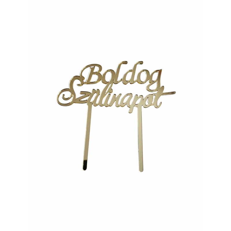 Arany Boldog Szülinapot torta dekoráció