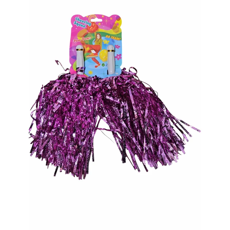 Rózsaszín pom-pom pomponlány jelmezhez farsangra - 2 db
