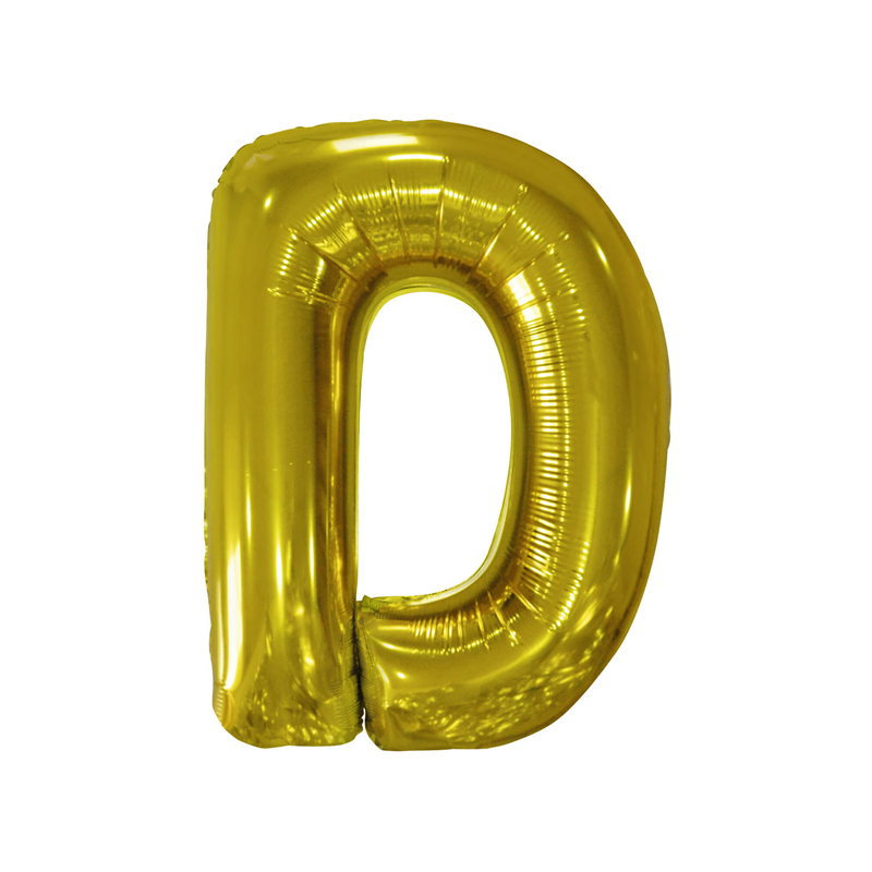 Fólia Lufi "D" betű arany, 86 cm