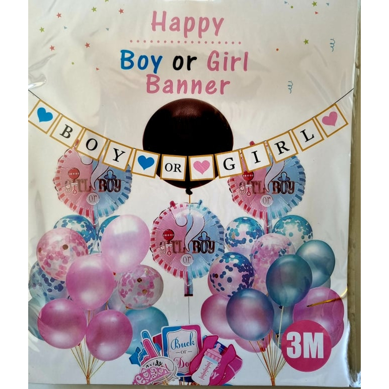 Boy or girl banner, 3 m