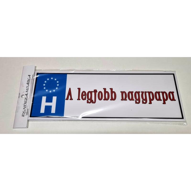 A legjobb napypapa rendszámtábla
