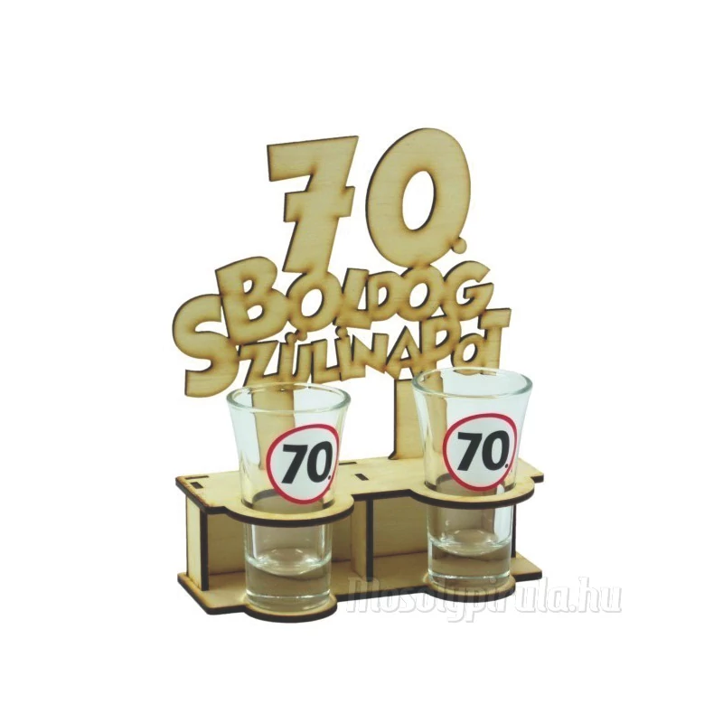 Boldog szülinapot 70-es - Tréfás Pálinkás szett