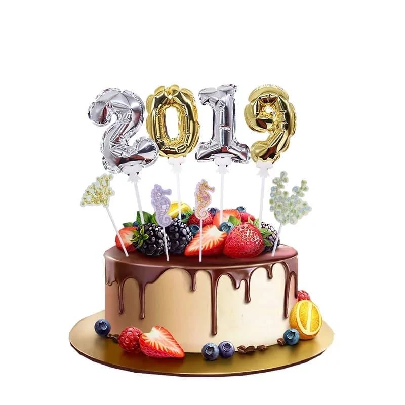 Önfelfújó fólia torta szám 0-ás lufi, arany