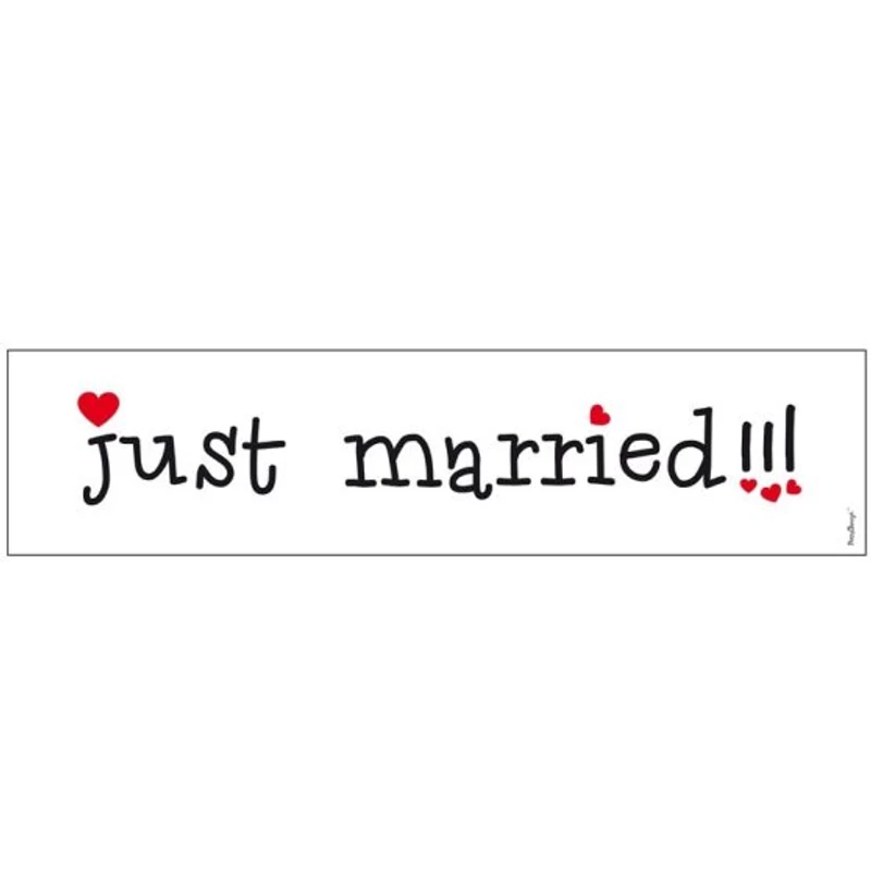 Just Married rendszámtábla