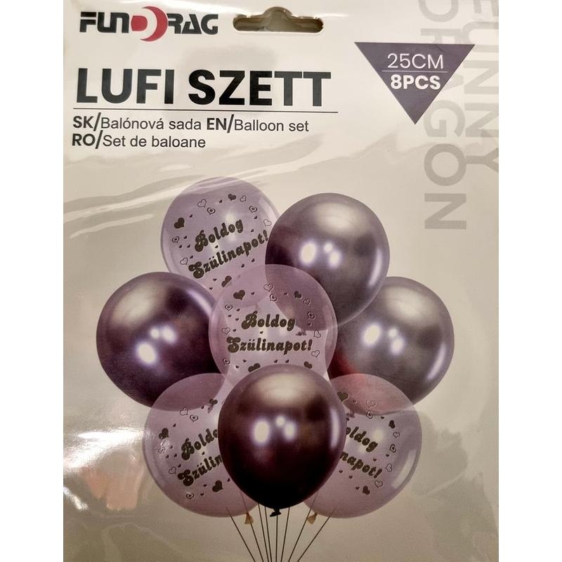 Boldog szülinapot -lufi csomag 8 db-os