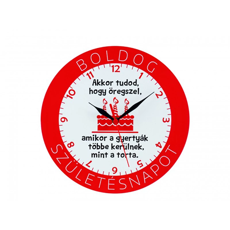 Falióra kerek Boldog születésnapot tortás 28cm