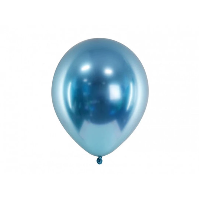 Latex lufi metál kék színű 45 cm 1 db 