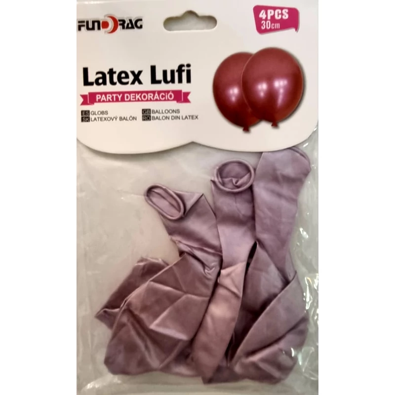 Mályva latex lufi, 4 db -30 cm